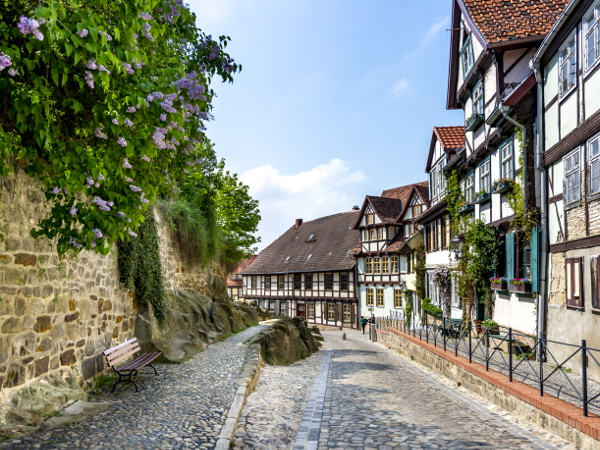 Das Bild zeigt die Altstadt von Quedlinburg