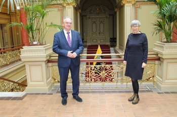 MP Haseloff und Barbara Steiner